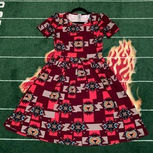 LuLaRoe Aztec Patterned Flare Dress w/ Pockets
